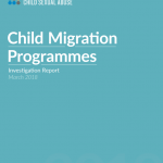 Child Migrations Programme Investigation Report - Report cover